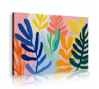 Foglie astratte colorate arte della parete della tela vibrante natura a tema immagini su tela per soggiorno camera da letto bagno cucina decor 80x120cm innerframe