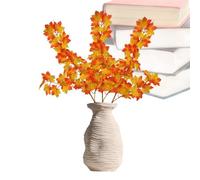 Foglie autunnali artificiali, 3 rami d'acero realistici | Foglie artificiali per il raccolto di Halloween, casa, tavolo, ingresso, finestra, cortile, giardino