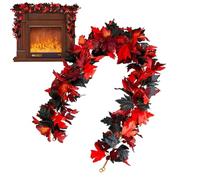 Foglie autunnali artificiali Garland 175 cm - Decorazione autunnale impermeabile da PP | Le piante d'arte tendono a il tavolo da parete del telaio della porta | Autunno lascia Ghirlanda come