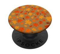 Foglie autunnali bosco autunno fogliame natura design PopSockets PopGrip Adesivo