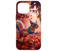 Foglie autunnali colore arcobaleno colore scoiattolo fogliame Custodia per iPhone 16 Pro Max