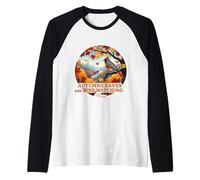 Foglie Autunnali e Birdwatching, per Favore, Autunno, Amante, Vintage Maglia con Maniche Raglan