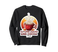 Foglie Autunnali e Cacao per Favore Autunno Amante Caldo Cacao Chocolat Felpa