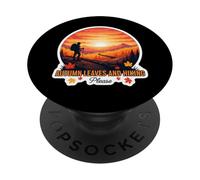 Foglie autunnali e escursioni per favore autunno amante escursionista vintage PopSockets PopGrip Adesivo