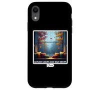 Foglie autunnali e gocce di pioggia per favore autunno amante del tempo piovoso Custodia per iPhone XR