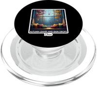 Foglie autunnali e gocce di pioggia per favore autunno amante del tempo piovoso PopSockets PopGrip per MagSafe