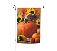 Foglie autunnali Felice Giorno del Ringraziamento Zucca Cortile Bandiera da giardino Bandiere da giardino primaverile Bandiere da giardino per il giorno di San Patrizio Decorazioni per esterni 12 poll