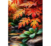 Foglie autunnali lungo il fiume - Puzzle 1000 Pezzi - puzzle Fai da te, Intrattenimento Creativo, Puzzles Classico Arte,Regalo per Adulti dai 14 anni 75 x 50 cm