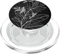 Foglie Bianche Floreali Minimalist PopSockets PopGrip per MagSafe