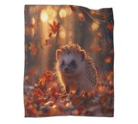 Foglie cadute Coperta in Pile Con Riccio Calda E Super Morbida Al Tatto Coperta Di Flanella,perfetta Per Casa,camera Da Letto,pigiama Party E Campeggio 50x60inch(127x152cm)