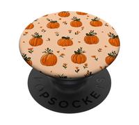 Foglie che cadono autunnali di zucca spezia raccolto felice PopSockets PopGrip Adesivo