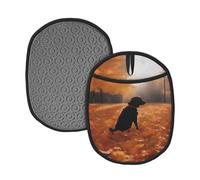 Foglie con cani, 2 pezzi, tappetino multifunzione in silicone per forno stampato (confezione da 1/2), adatto per donne e uomini per barbecue