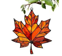 Foglie d'acero artificiale come decorazione da appendere - Foglie d'acero - Ornamento acrilico | Decorazione finestra foglie d'autunno, foglie d'acero decapato decorazioni autunnali, decorazioni per