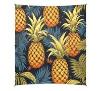 Foglie D'arte Di Ananas Tenda da Spiaggia Facile da Montare,Parasole per Campeggio con Sacchi di Sabbia,Palette e Picchetti Ideale per Picnic