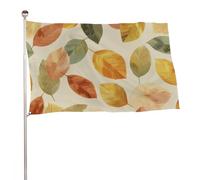 Foglie d'autunno Arancione Giallo Bandiera 3x5 Ft Giardino Esterna Bandiere Banner Decor Per Cortile Portico Prato Fattoria