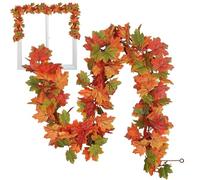 Foglie d'autunno Artificiali Garland - Fall Fall Garland Appeso | Foglia d'autunno | Acule Della Fattoria Lascia L'ornamento Di Rattan | Decorazioni autunnali Creative per la Casa | Foglie