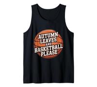 Foglie d'Autunno e Basket Please Fall Amante Giocatore Fan Canotta