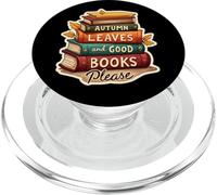 Foglie d'autunno e buoni libri per favore topo di biblioteca Autunno amante PopSockets PopGrip per MagSafe