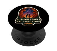 Foglie d'autunno e osservazione delle stelle per favore autunno amante astronomia PopSockets PopGrip Adesivo