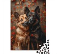 Foglie dAutunno Pastore Tedesco Puzzle 1000 Pezzi Gioco di Puzzle 1000 Pezzi per Adulti Relax Arredo Casa 70x50cm/1000pcs