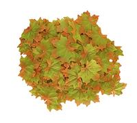 Foglie di Acero Artificiale da 100 Pezzi/borsa Foglie di Acero Artificiale per il Ringraziamento Autumn Leaf W Party Table Caspite e giallo. Trasforma Spazio le Tue Foglie con Quello e (Verde