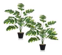 Foglie di banana artificiale, 65 cm, palma tropicale artificiale con 12 foglie, piante artificiali grandi, piante artificiali come reali, grandi per ufficio, casa, interni ed esterni, decorazione B