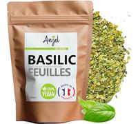 Foglie di basilico essiccate 100% naturali - Infuso di tisana da cucina al pesto di basilico grattugiato essiccato - NCA (50)