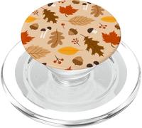 Foglie di caduta marrone Modello autunnale Fungo fogliame PopSockets PopGrip per MagSafe