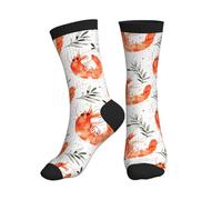 Foglie Di Gambero Retrò Unisex Calzini Sportivi Anti-Attrito Calze Escursionismo Traspiranti Calze Da Trekking Per Camminate Escursionismo Montagna