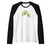 Foglie di Ginkgo biloba Maglia con Maniche Raglan