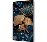 Foglie di ginkgo Dipingere con i Numeri Perla Dipingere con i Numeri Adulti con Telaio 100x200cm, DIY Olio Painting by Numbers Kit, Vernice Acrilica Pennelli Decora la Casa Ragazze Regalo LE-798