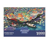 Foglie di loto colorate Puzzle in Legno Impermeabile Puzzles Da 1000 Pezzi Regali Per Adulti Sfidanti E Rompicapo Giochi Educativi