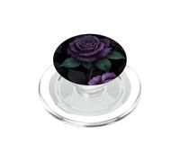 Foglie di mezzanotte rosa viola scuro PopSockets PopGrip per MagSafe