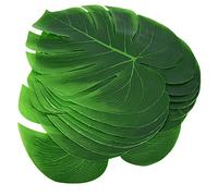 Foglie di Palma Artificiali, Tovaglietta a Forma di Foglia, Monstera Leaf Table Flag, 12 Pcs Posate Mat Jungle Beach Decorazioni da tavola per Feste a Tema