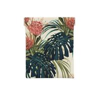 Foglie di palma esotiche Foglia giungla tropicale floreale rosa verde stampato, Spremere il portafoglio superiore da donna Borsa portaoggetti Piccola portamonete Portamonete