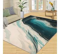 Foglie Di Piante, Tappeti, Tappeto Grande Con Foglie Di Palma Tropicali 3D Di Lusso, Tappeto Antiurto Ad Alta Densità Per Camera Da Letto E Soggiorno(Wavy Stripes,180 x 270 cm)