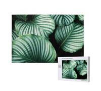 Foglie di piante tropicali verdi stampate, Puzzle 1000 pezzi Puzzle in legno Giocattolo Gioco per famiglie Decorazione da parete per adulti Adolescenti