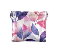 Foglie Estetiche Stile Moderno PU Pelle Cambiamento Borsa Fancy Organizzazione Borse per Donne Ragazzi Ragazze, Foglie Estetiche Stile moderno, Decorazione