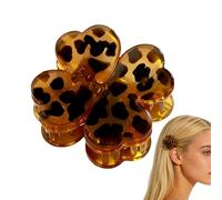 Foglie Fermacapelli Magnetico | Fermaglio Resistente Stampa Leopardo Quadrifoglio,per Capelli Donna - Ideali Per Feste Viaggi Nozze Estivi San Silvestro E Uso Quotidiano