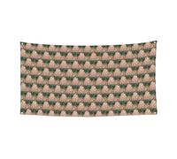 Foglie floreali su legno rustico stampa vacanza all'aperto Banner decorazione design su un solo lato adatto per feste notturne giardini bar