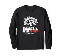 Foglie Lie Fruit Dimostra Christian Mark 11:14 Fede Arte Maglia a Manica