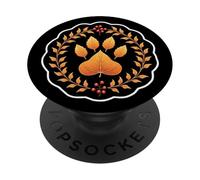 Foglie per il proprietario del cucciolo di cane e gatto, per autunno e autunno PopSockets PopGrip Adesivo