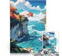 Foglie rosse puzzle 1000 pezzi per adulti Giocattoli che creano dipendenza e sfidano l'intelligenza del cervello perché è ideale come regalo per tutta la famiglia 38x26cm