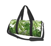 Foglie tropicali Fogliame di palma esotica Giungla Moda Pianta Natura Verde, Borsone da viaggio di grande capacità Borsa rotonda Borsa da viaggio sportiva Borsa da viaggio Borsa da fitness