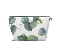 Foglie verdi bianche, Borsa da toilette Borsa per trucco Borsa per cosmetici Borsa da toilette da viaggio portatile