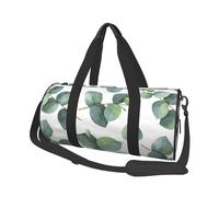 Foglie verdi bianche, Borsone da viaggio di grande capacità Borsa rotonda Borsa da viaggio sportiva Borsa da viaggio Borsa da fitness