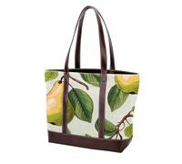 Foglie verdi e pere gialle - 1959 borse a tracolla per le donne grandi borse in pelle lavata morbida e borse resistenti, Multicolore 04, 33.8x12x31cm/13.3x4.7x12.2 in