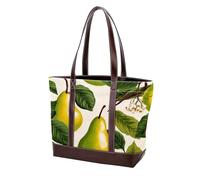 Foglie verdi e pere gialle - 1959 borse a tracolla per le donne grandi borse in pelle lavata morbida e borse resistenti, Multicolore 09, 33.8x12x31cm/13.3x4.7x12.2 in