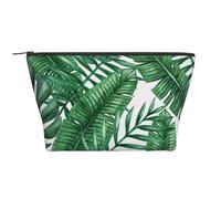 Foglie verdi stampate, Borsa da toilette Borsa per trucco Borsa per cosmetici Borsa da toilette da viaggio portatile