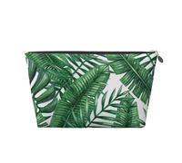 Foglie verdi stampate, Borsa da toilette Borsa per trucco Borsa per cosmetici Borsa da toilette da viaggio portatile